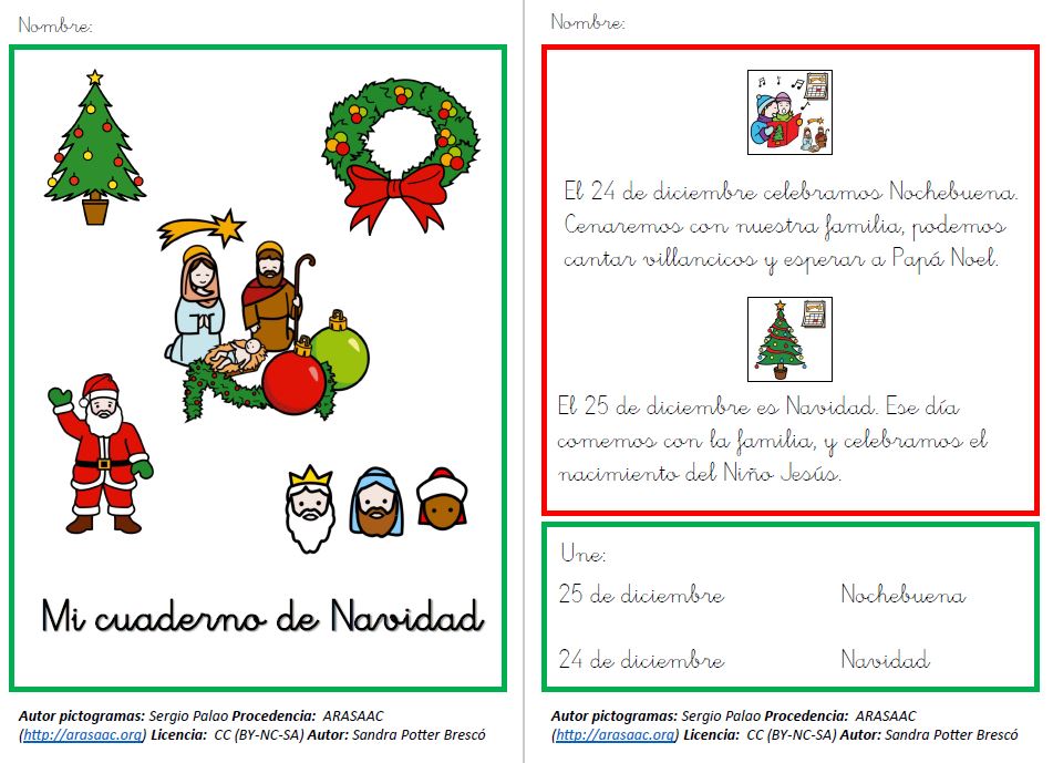 Mi cuaderno de actividades para Navidad