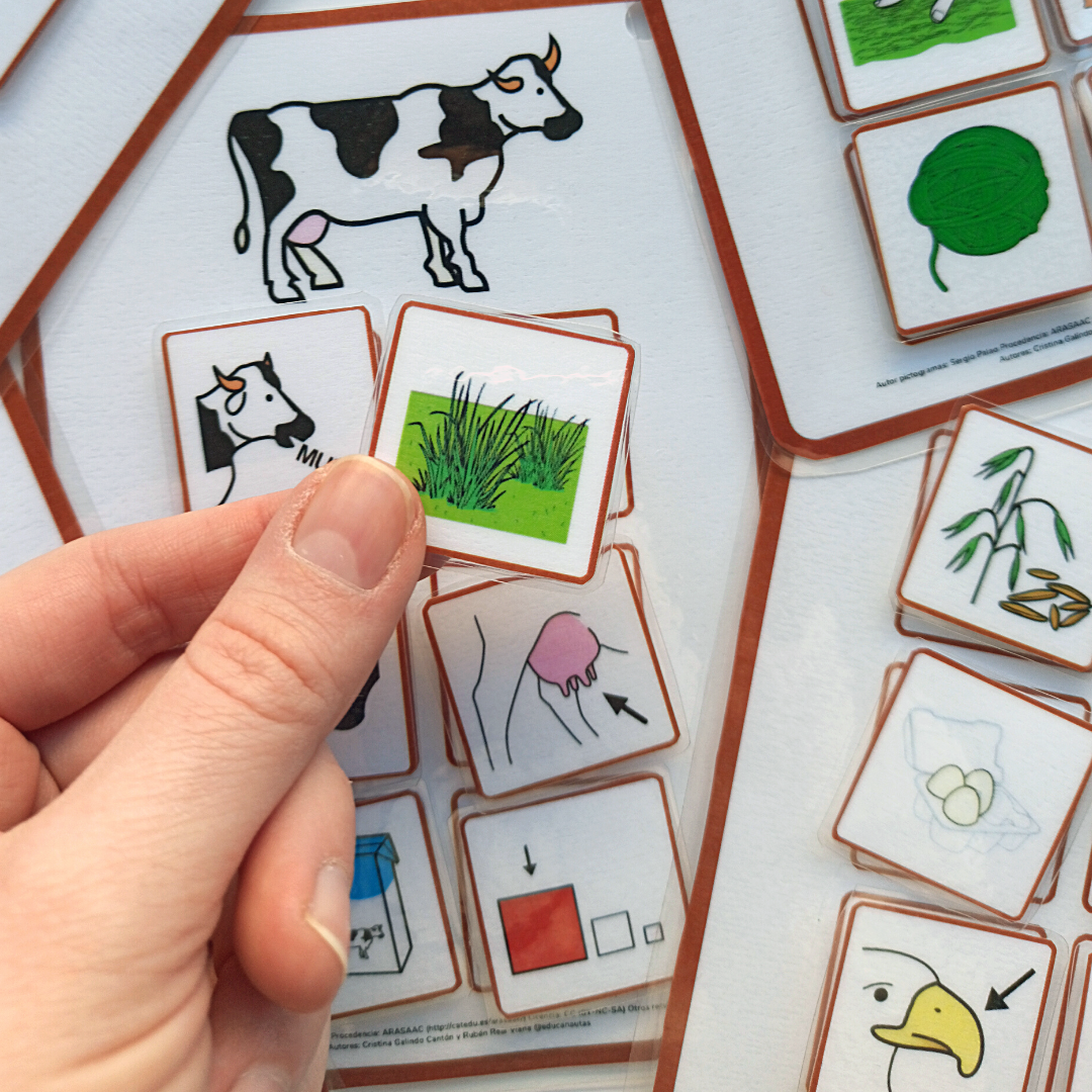 Material TEACCH - Descripciones de animales de la granja con apoyo visual