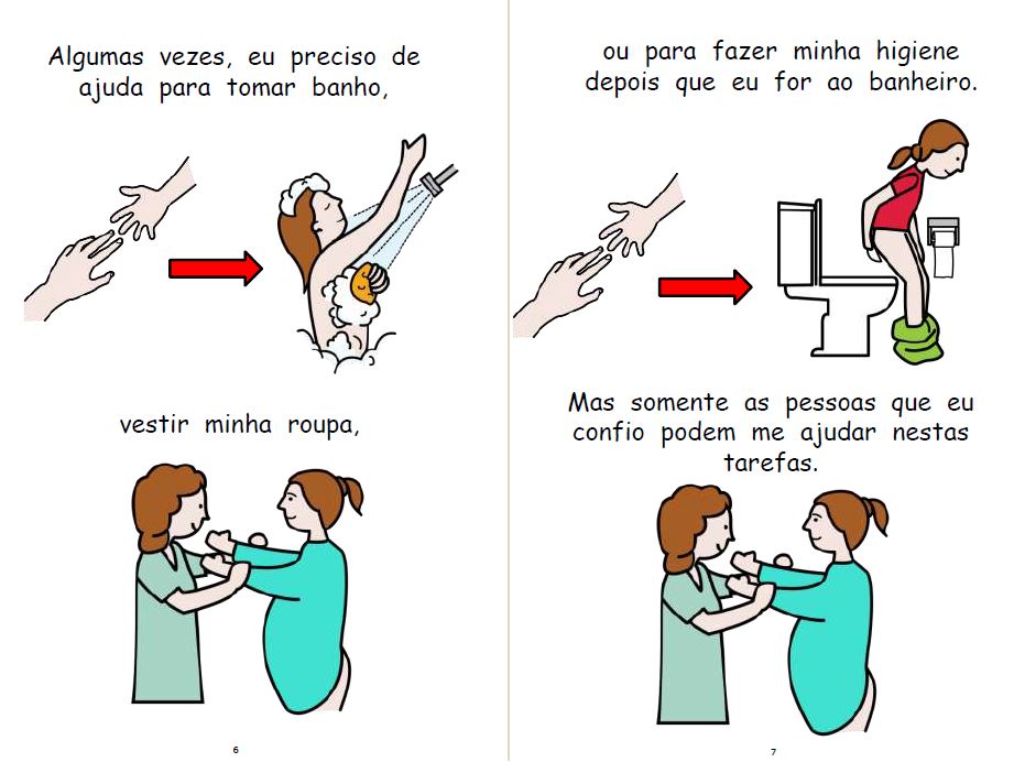 Mini book - História social - Partes íntimas