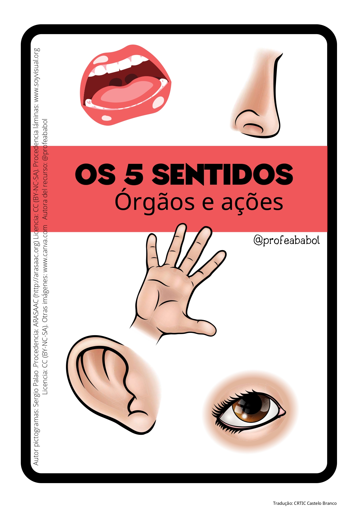 Caderno TEACCH - Os 5 sentidos: órgãos e ações