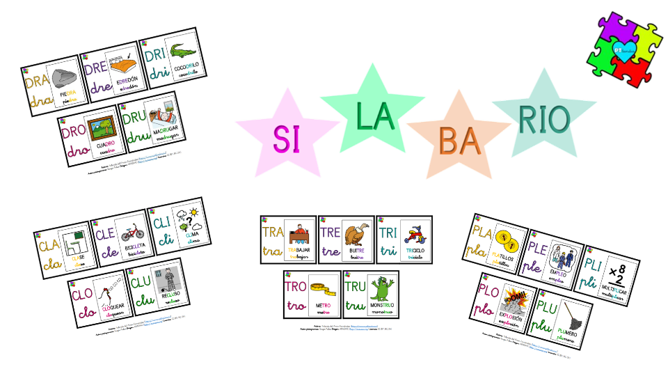 Silabario manipulativo - Sílabas directas y trabadas