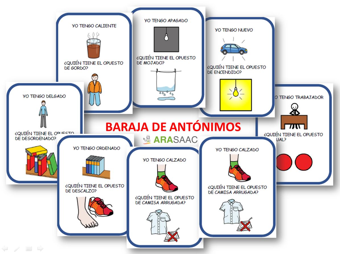 Juego "Yo tengo - ¿Quién tiene?" -  Trabajamos con antónimos - opuestos
