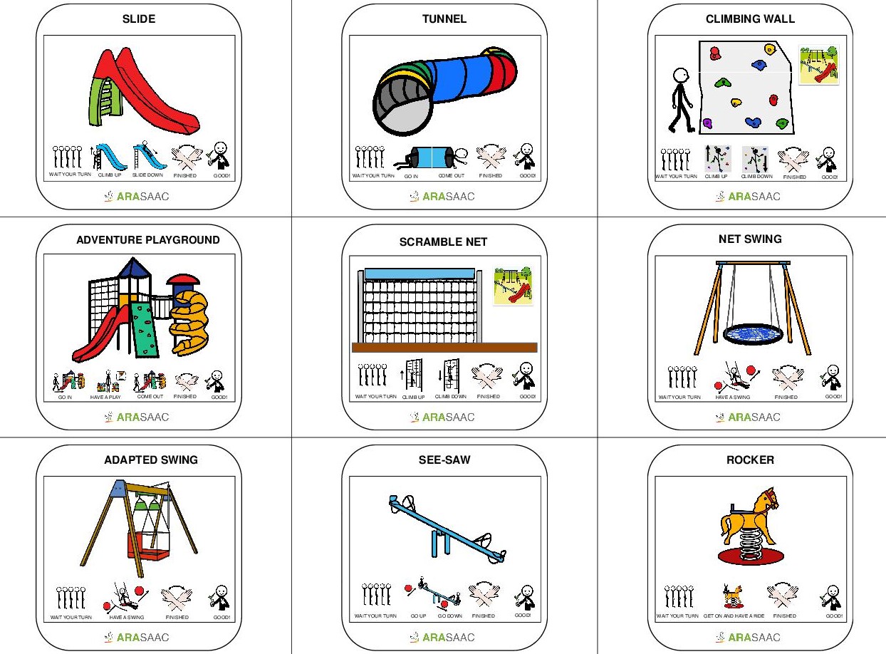 Pictograph Signs for Playground Equipment