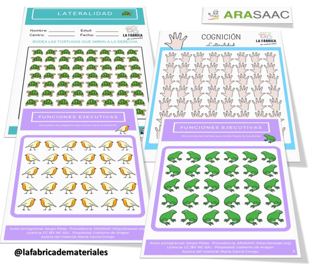 Láminas para trabajar la atención y la lateralidad