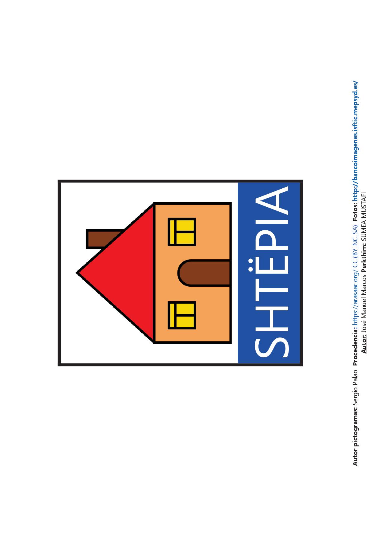 Harta semantike dhe libër komunikimi për shtëpinë.