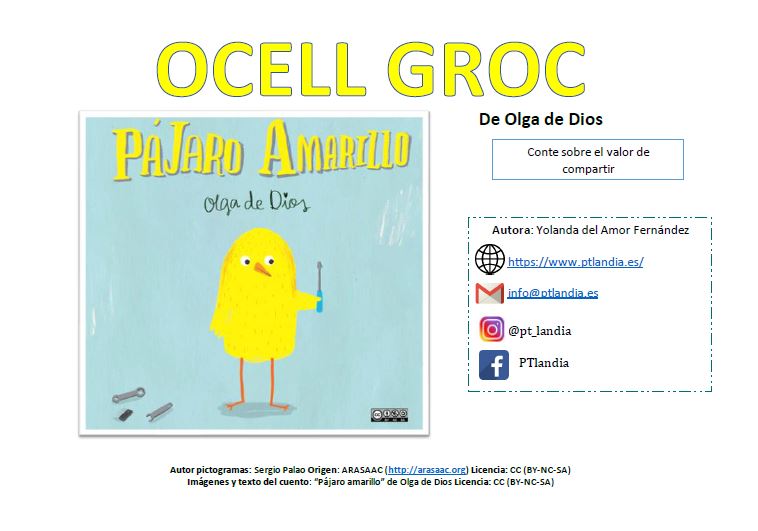 CONTE ADAPTAT DE L'OCELL GROC D'OLGA DE DIOS I EL VALOR DE COMPARTIR
