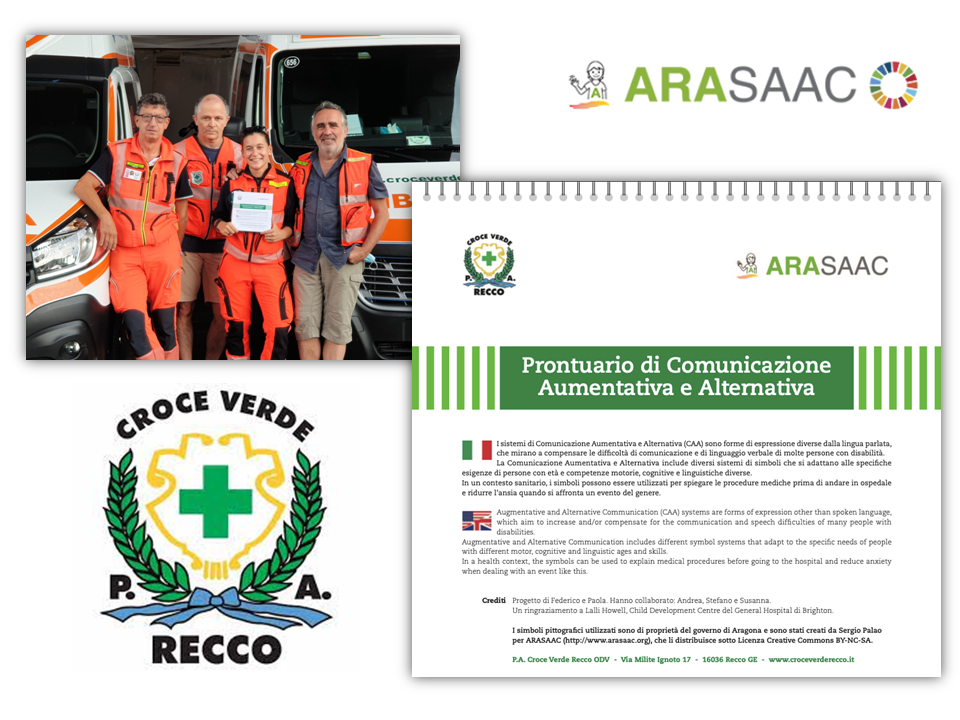Croce Verde Recco - Pittogrammi per la comunicazione in situazioni di emergenza
