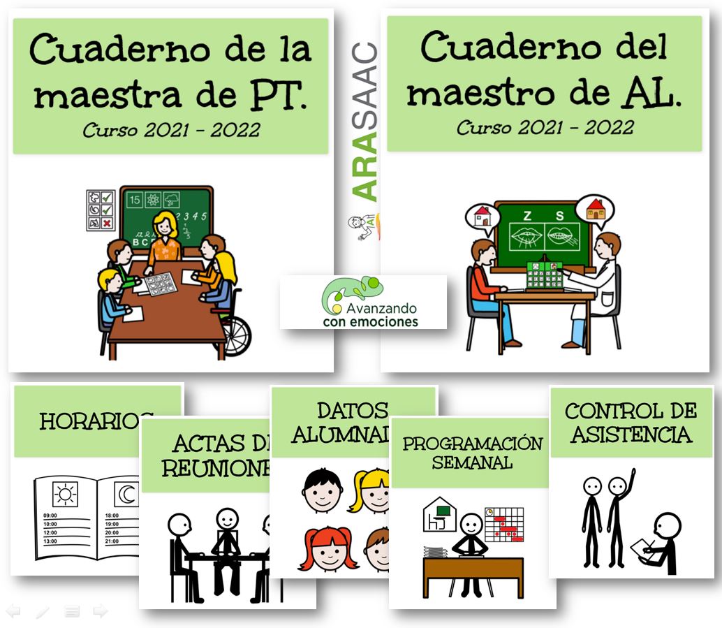 Cuaderno de trabajo para maestros/as especialistas de PT y AL - Curso 2021-22