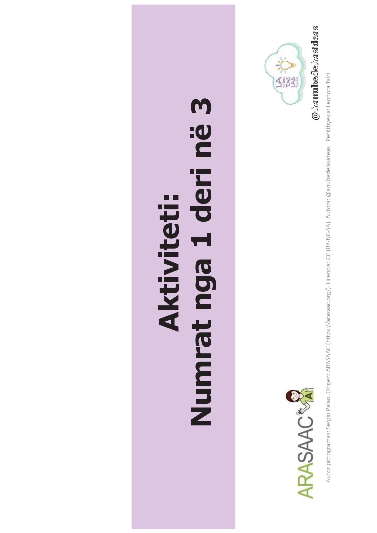 Aktiviteti: Numrat nga 1 deri në 3