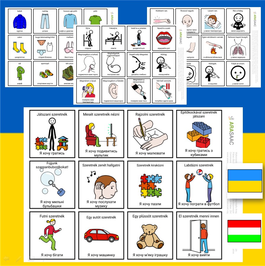 Kommunikációs táblák: Magyar - Ukrán