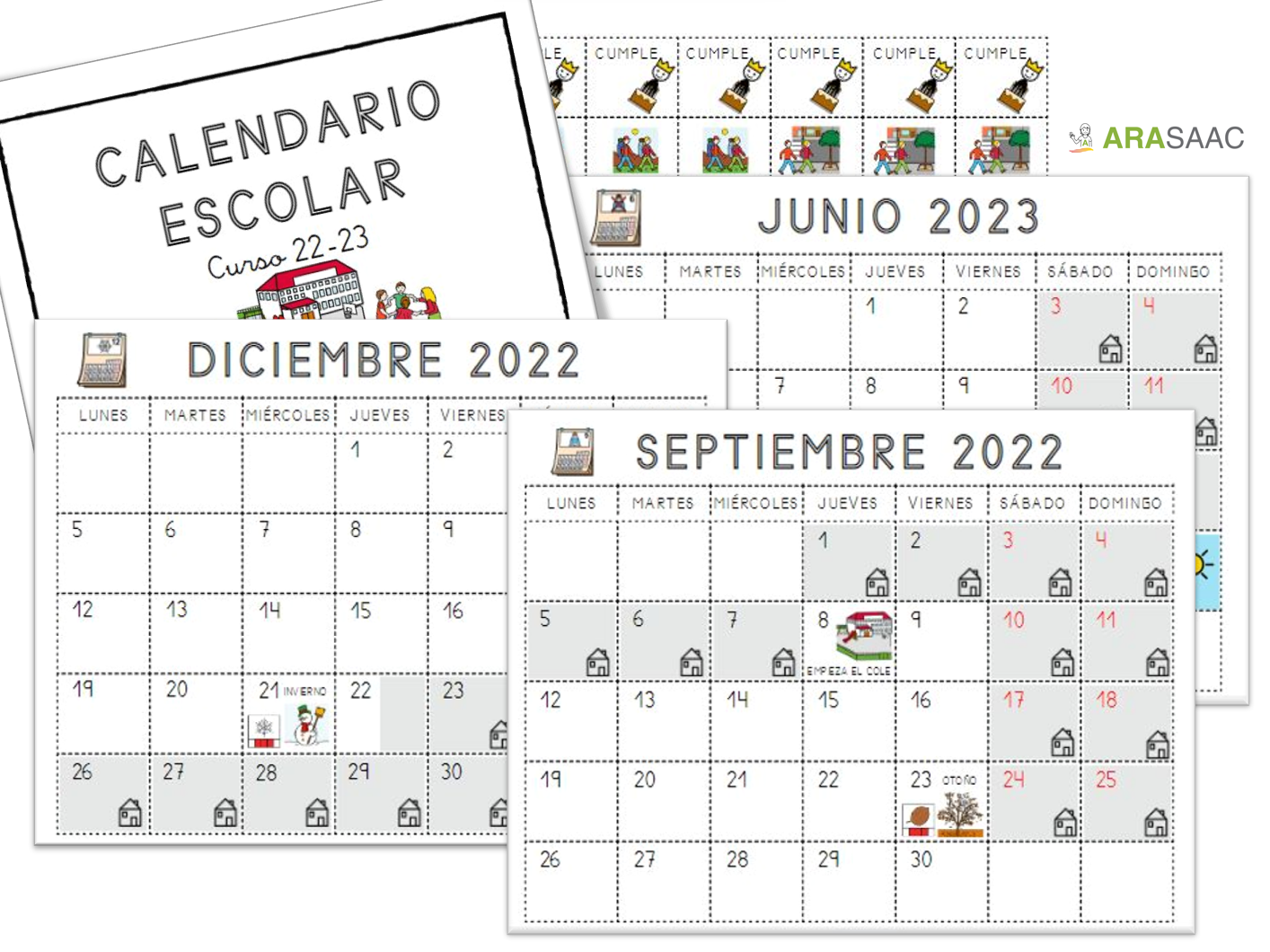 Calendario escolar Curso 2022/2023
