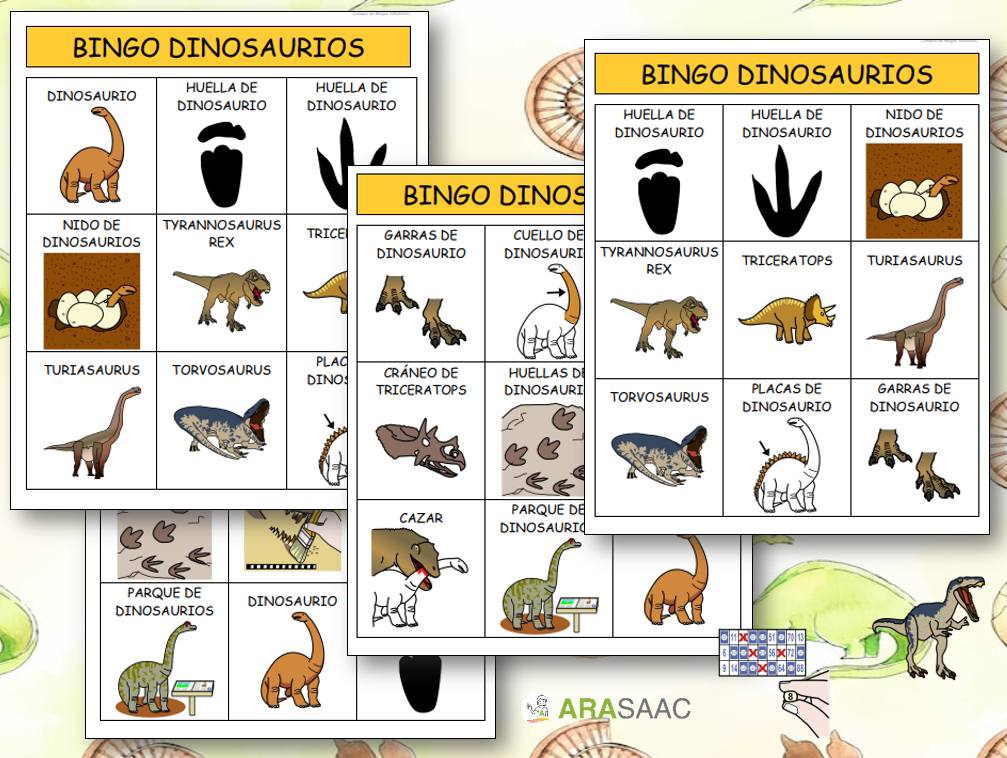 Bingo de Dinosaurios