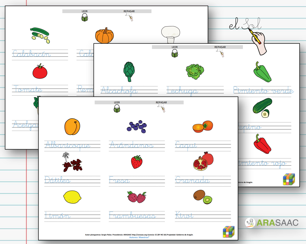 Lectoescritura: Vocabulario- Frutas y Verduras
