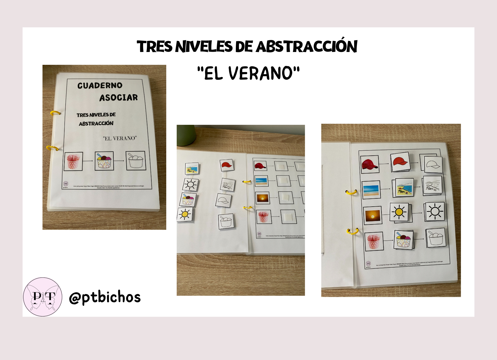 Material TEACCH :Asociar ·El verano"