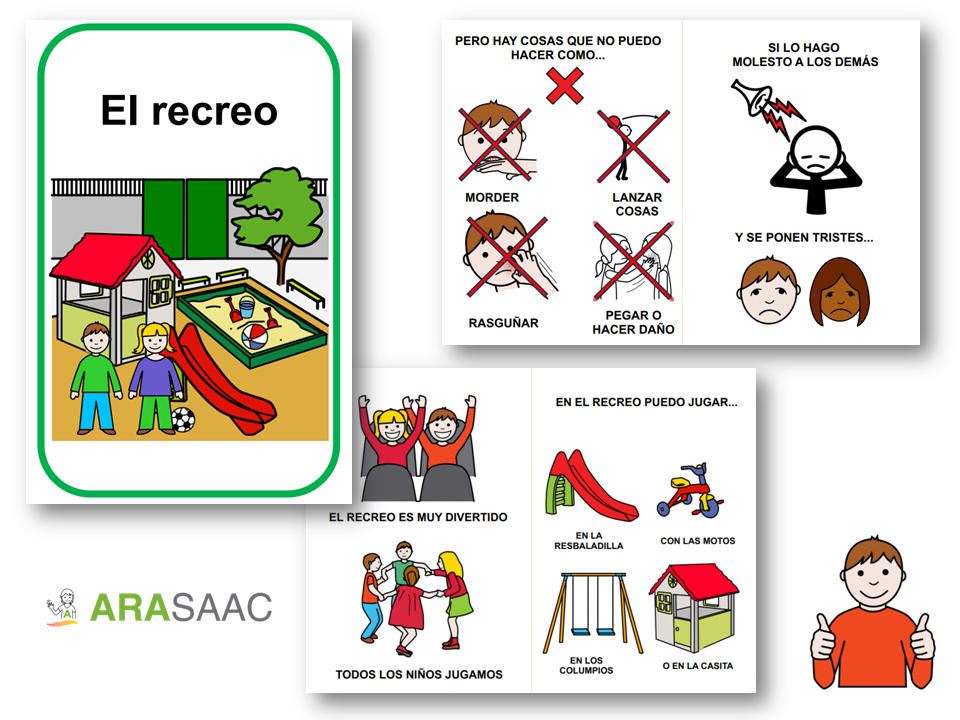 Historia social: El Recreo | ARASAAC: Materiales CAA