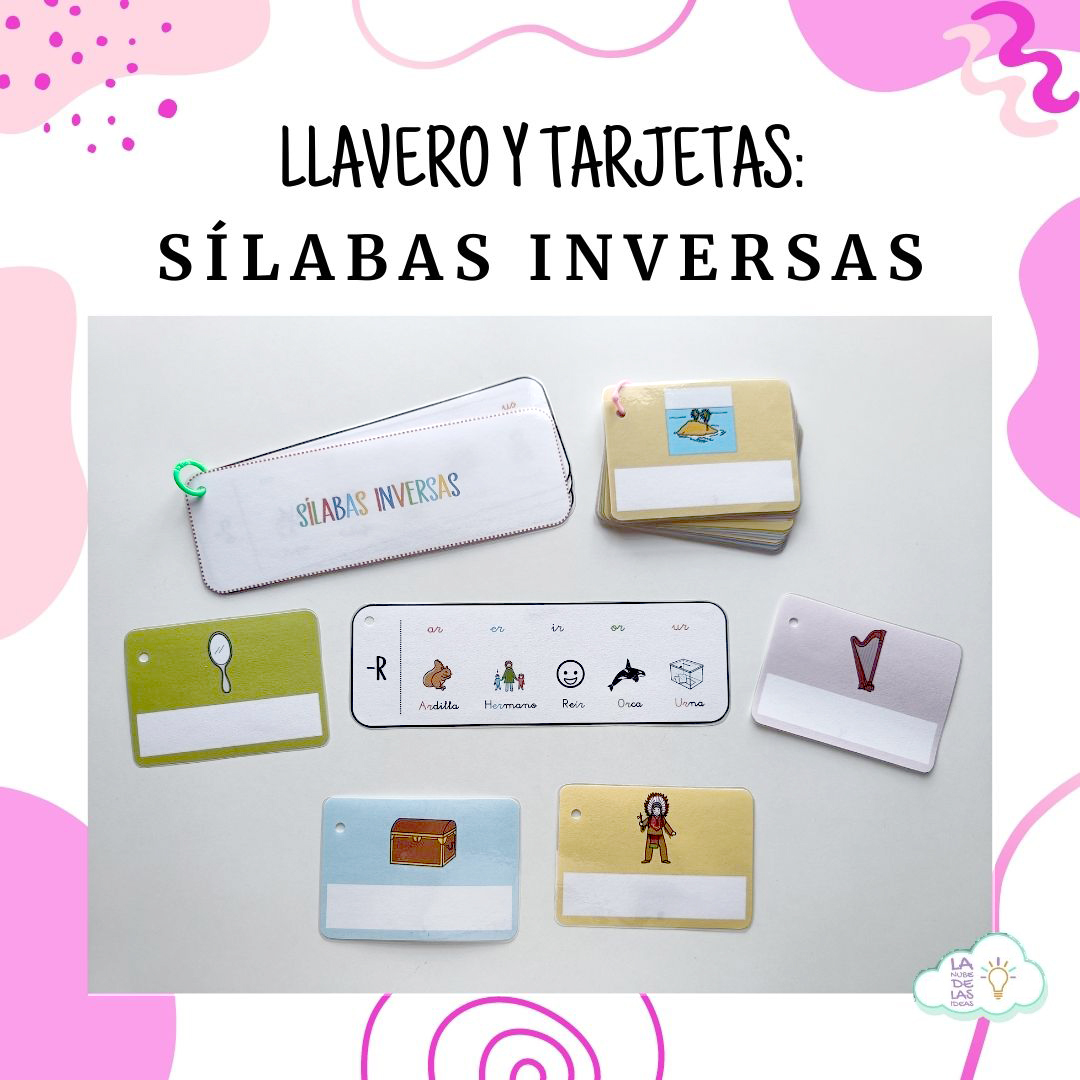 Llavero y tarjetas - Sílabas inversas