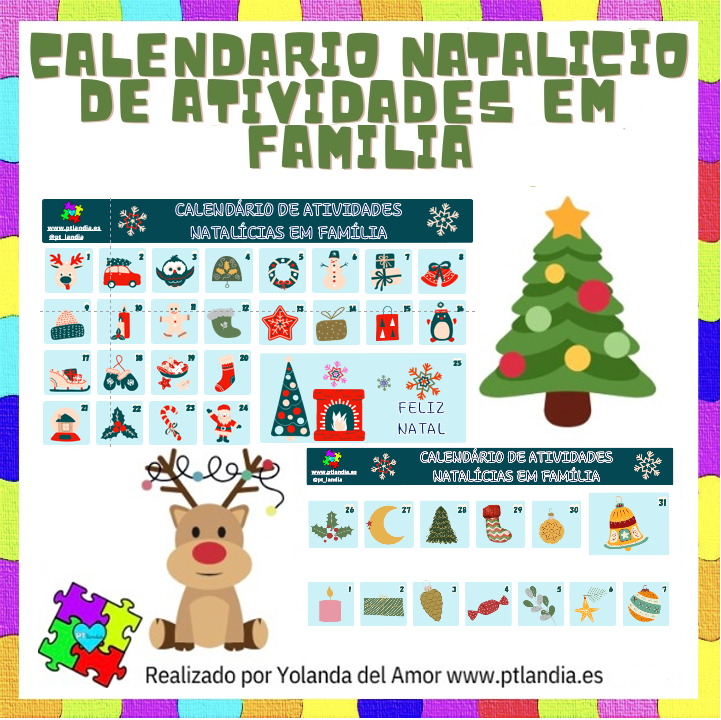 CALENDÁRIO DE ATIVIDADES DE NATAL EM FAMÍLIA