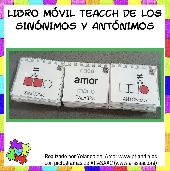 LIBRO MÓVIL TEACCH DE LOS SINÓNIMOS Y ANTÓNIMOS