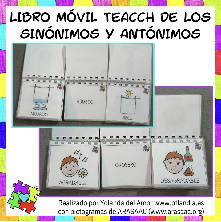 LIBRO MÓVIL TEACCH DE LOS SINÓNIMOS Y ANTÓNIMOS