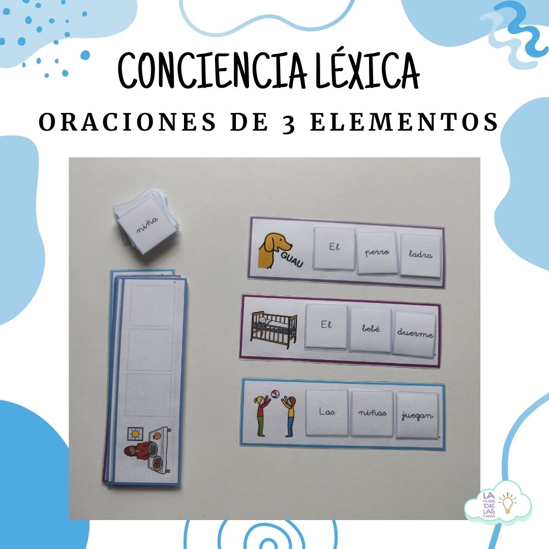 Conciencia léxica: Oraciones de tres elementos