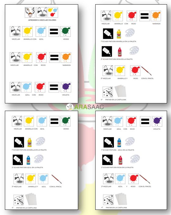 Aprender a mezclar colores primarios 