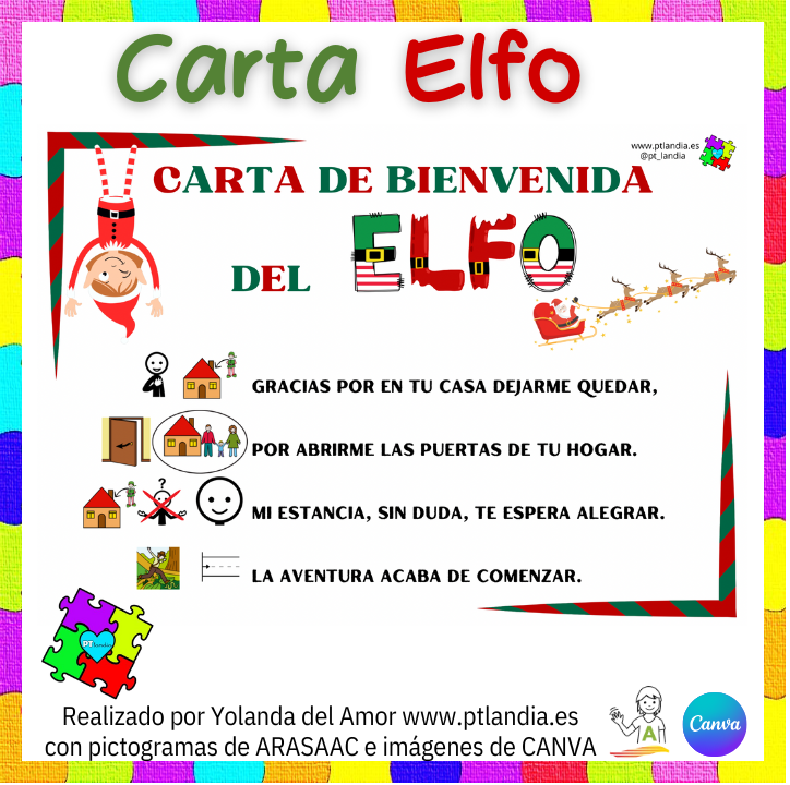 Carta de bienvenida y certificado de adopción del elfo de navidad