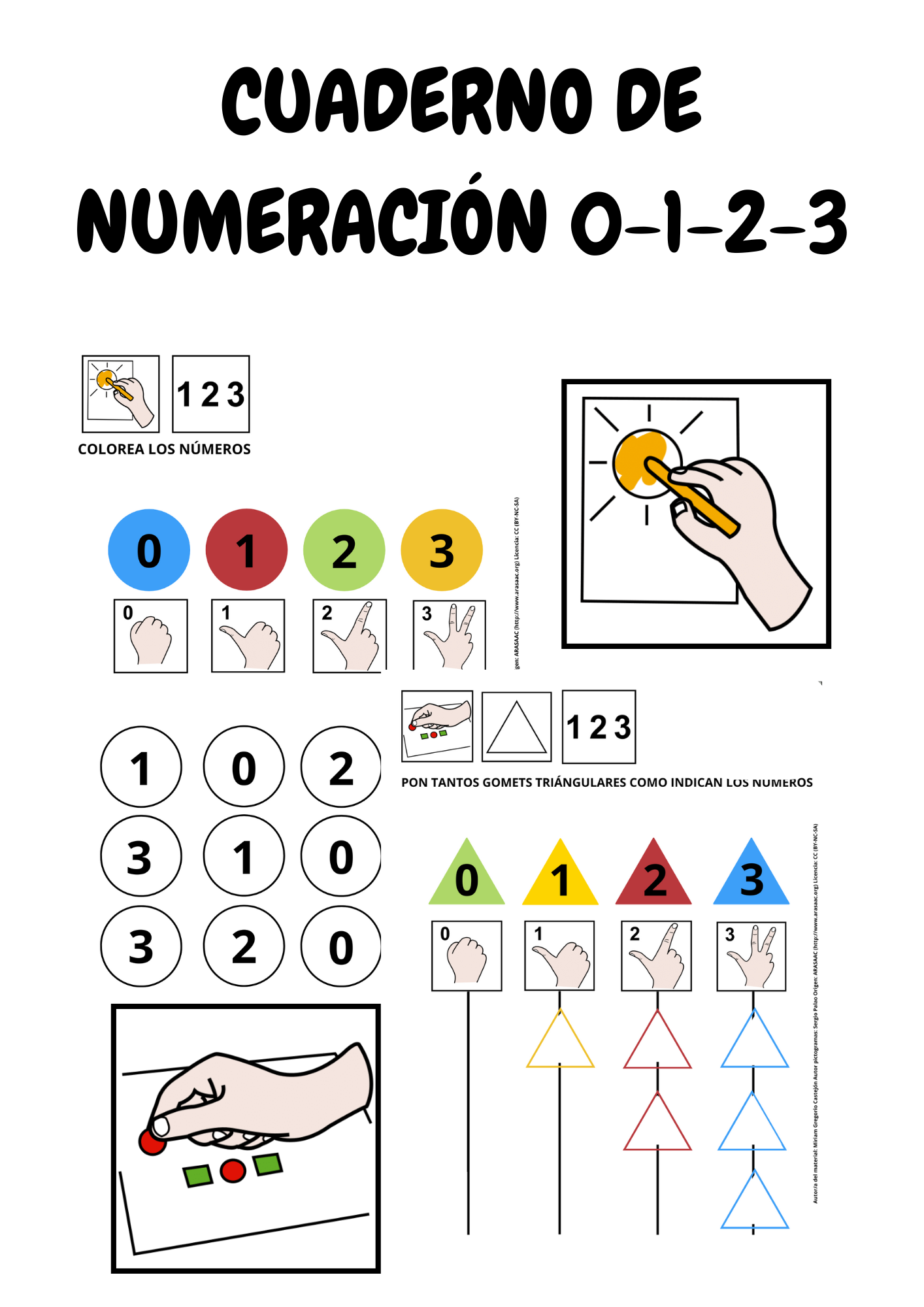 CUADERNO DE TRABAJO NUMÉRICO 0-1-2-3