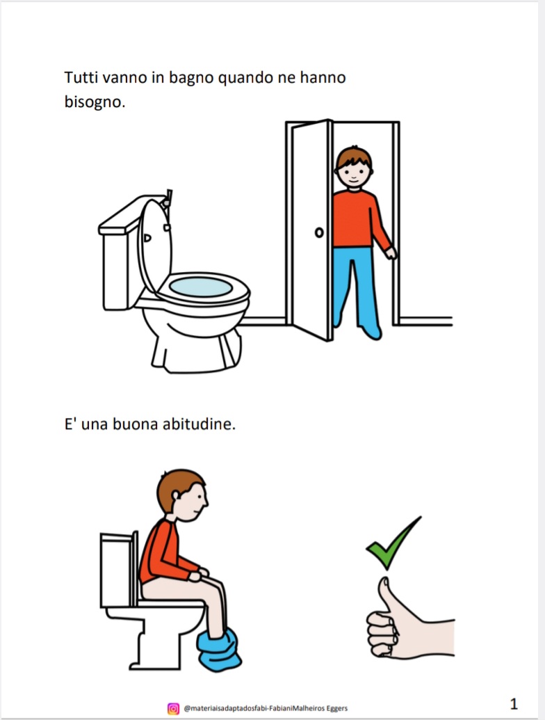 Storia sociale: Imparo ad usare il bagno come un adulto