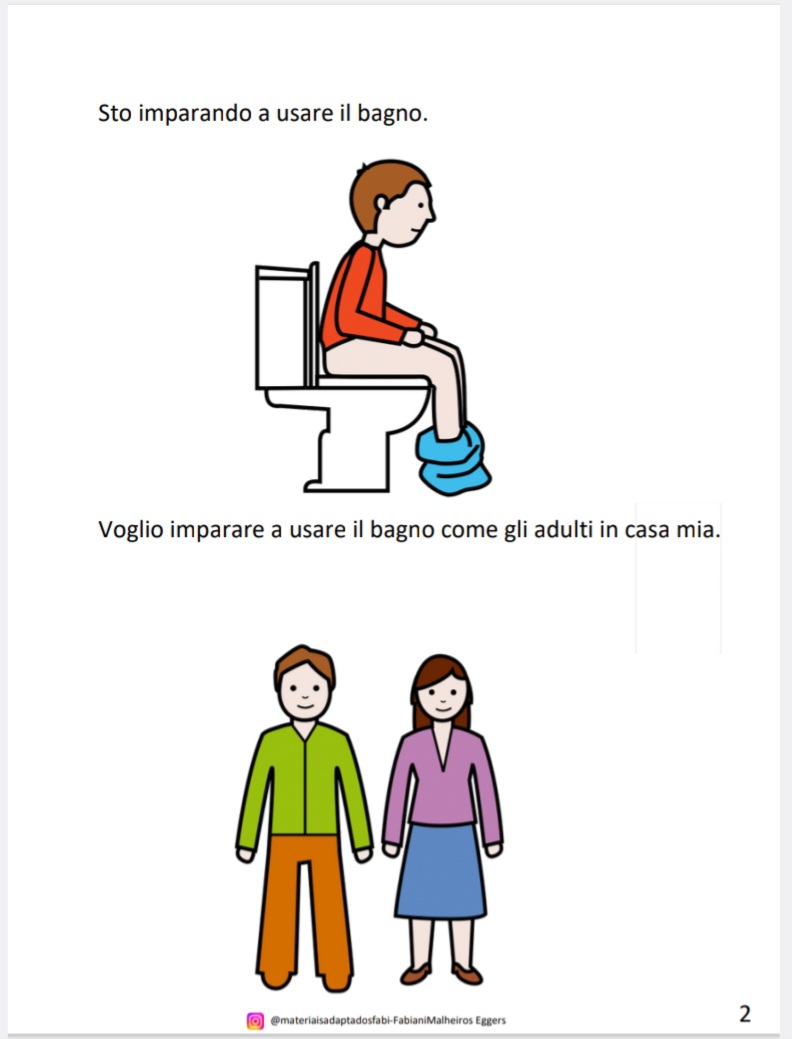 Storia sociale: Imparo ad usare il bagno come un adulto