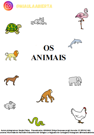 FICHAS DE EXERCICIOS: VOCABULARIO ANIMAIS