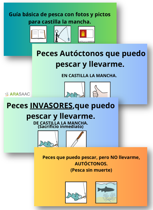 Guía de pesca Castilla la mancha con apoyos visuales