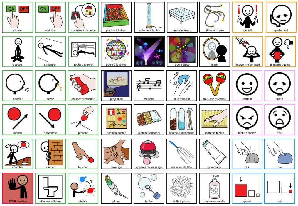 Tableau de communication SNOEZELEN