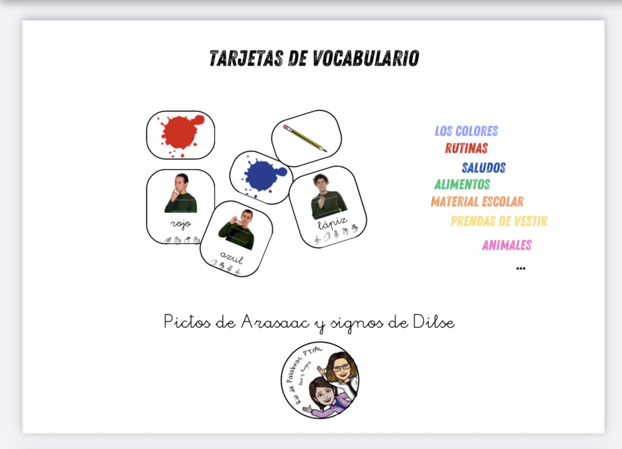 Tarjetas de vocabulario
