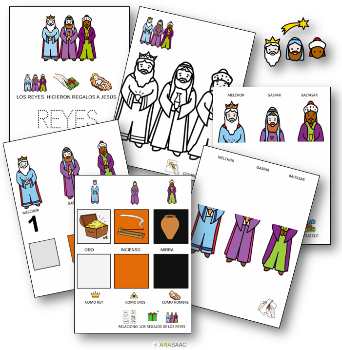 Material TEACCH: Los Reyes Magos 