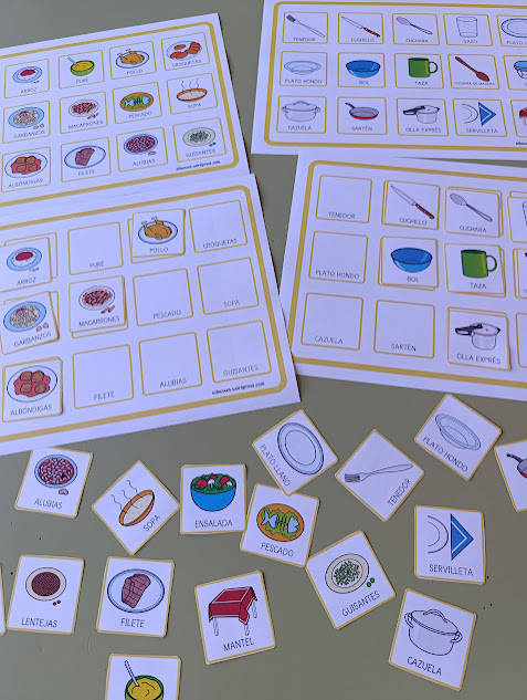 Material TEACCH: Las comidas