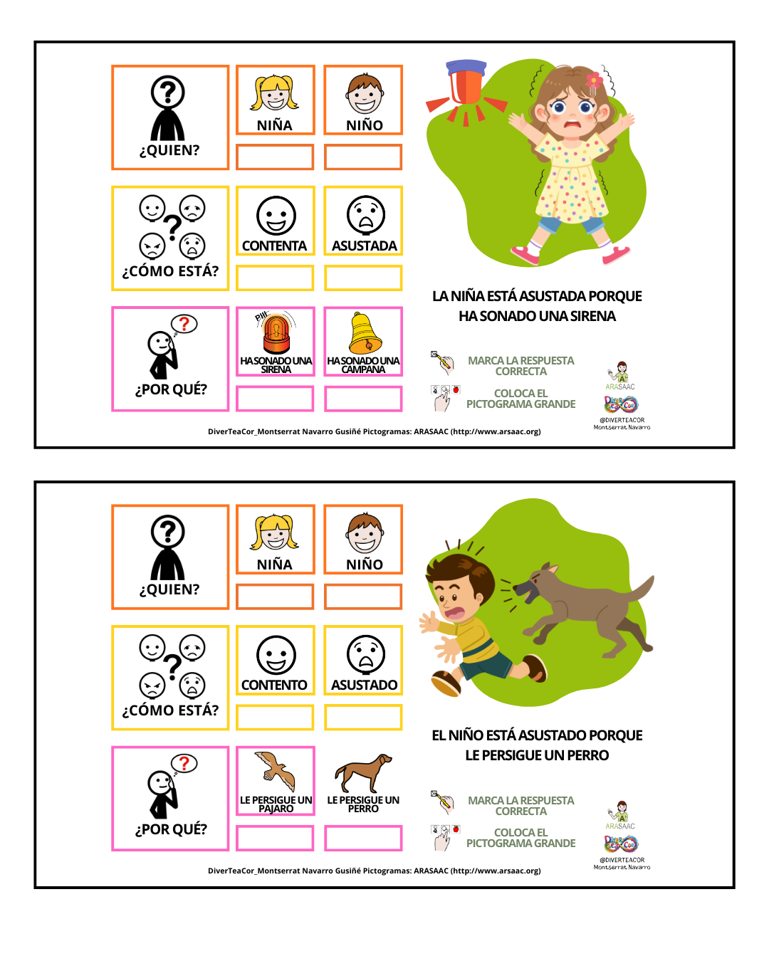 Comprensión lectora 2: ¿Quién? ¿Cómo está? ¿Por qué?