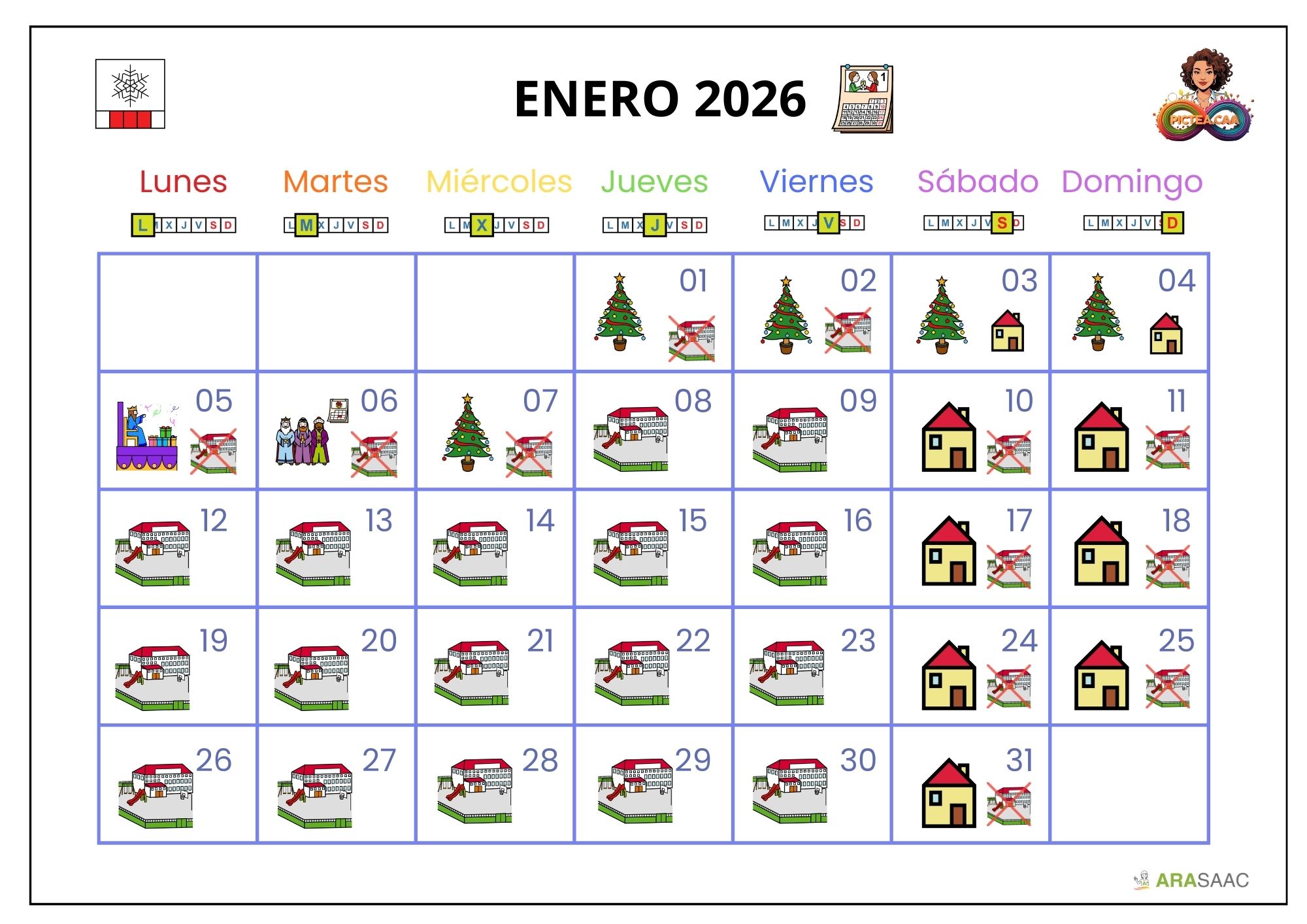 CALENDARIO JUNIO A SEPTIEMBRE 2026