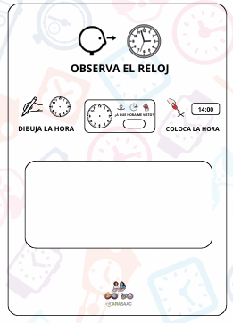 Material TEACCH: Aprendemos las horas.