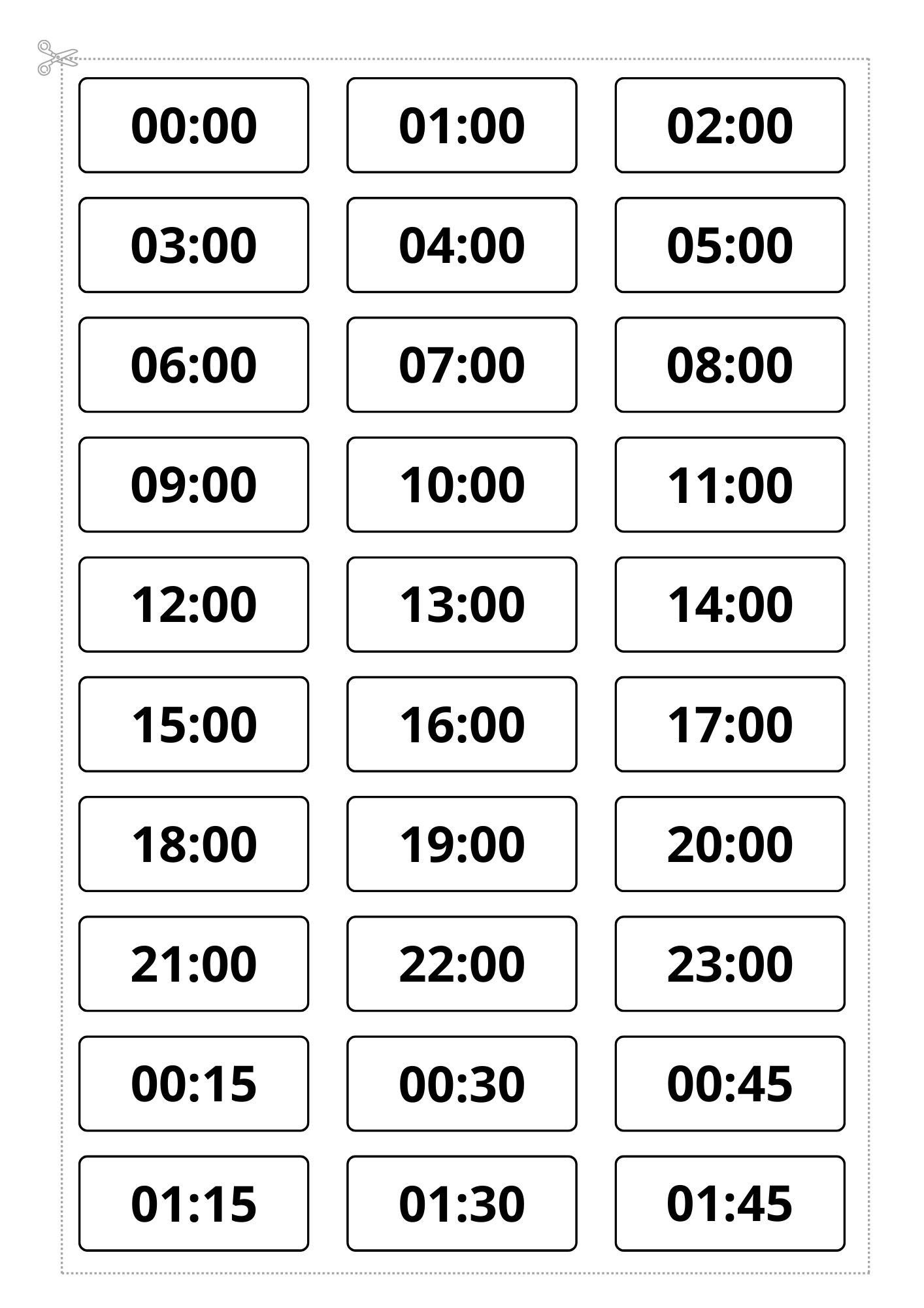 APRENDER LAS HORAS