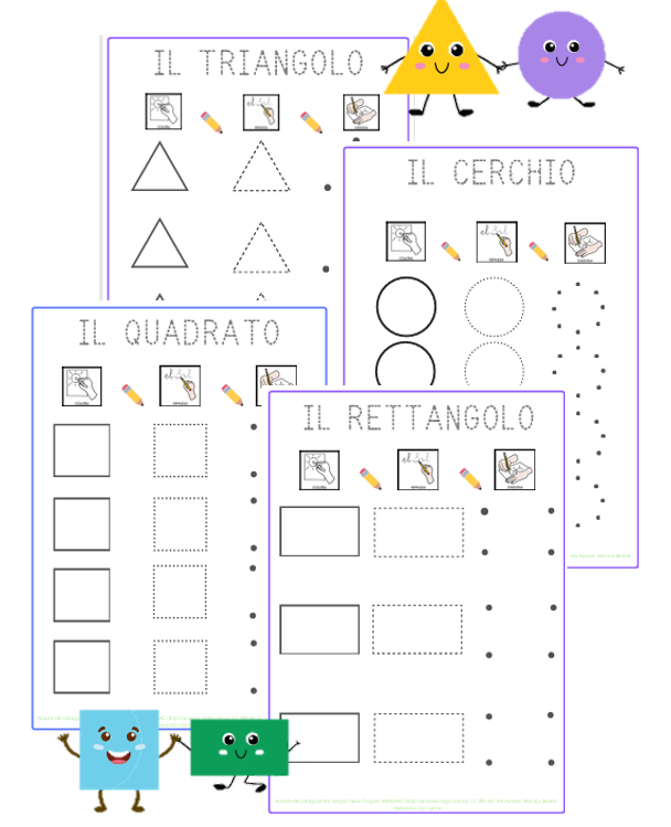 Schede di esercizi: Le forme geometriche