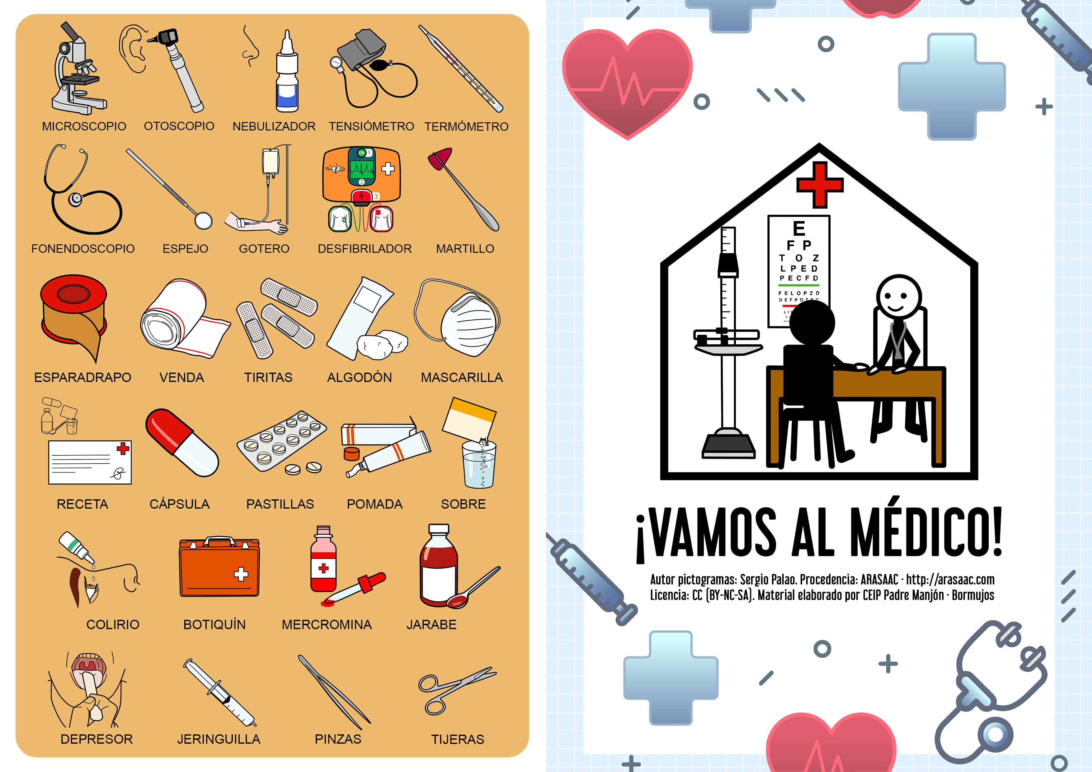 Tablero adaptado juego maletín médico