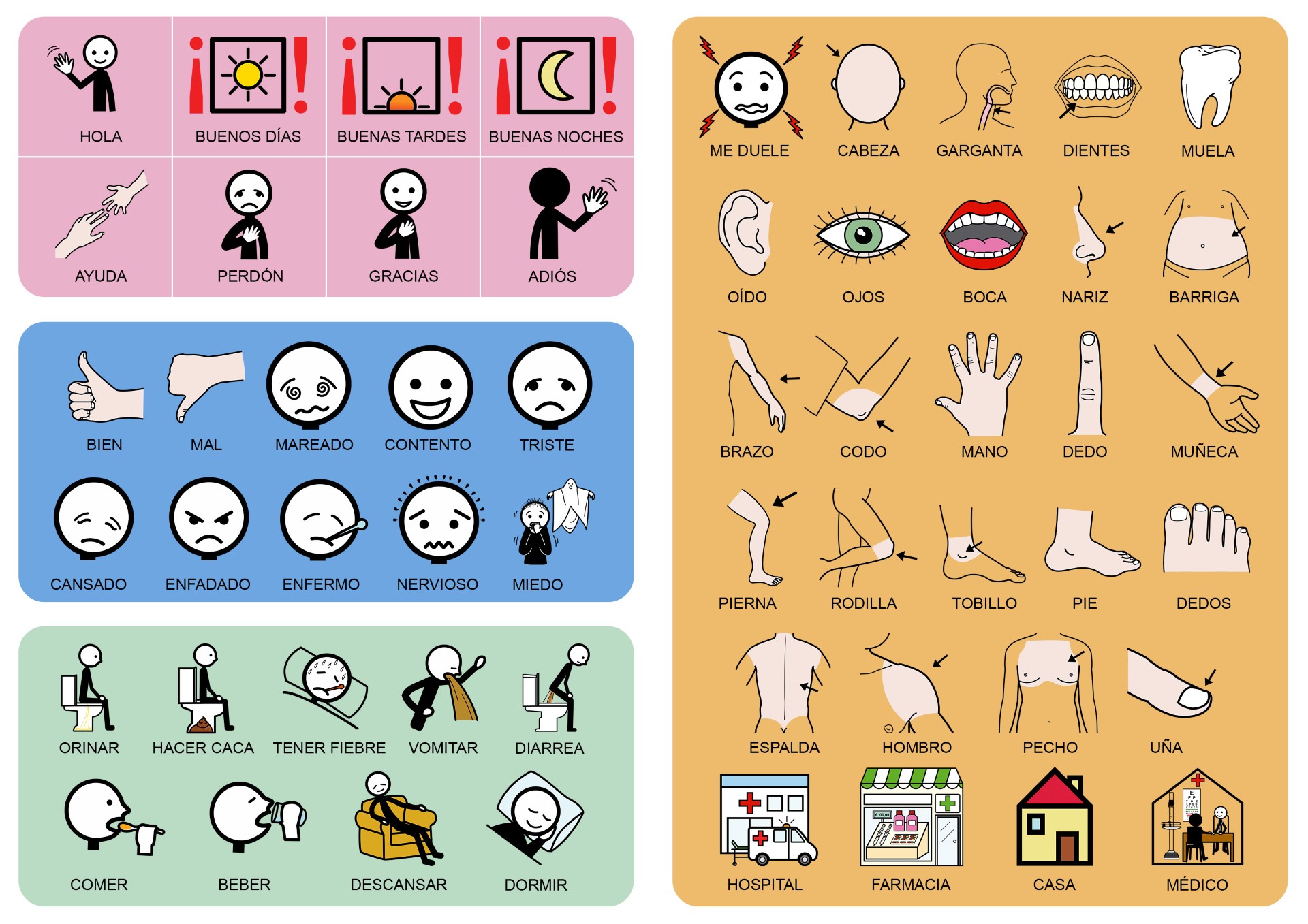 Tablero adaptado juego maletín médico