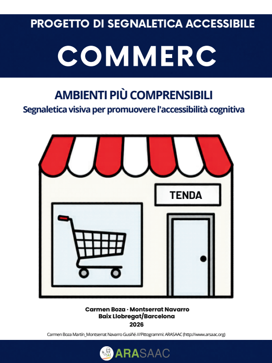 Segnaletica accessibile per i negozi.