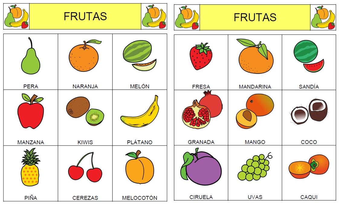 Bingo des fruits