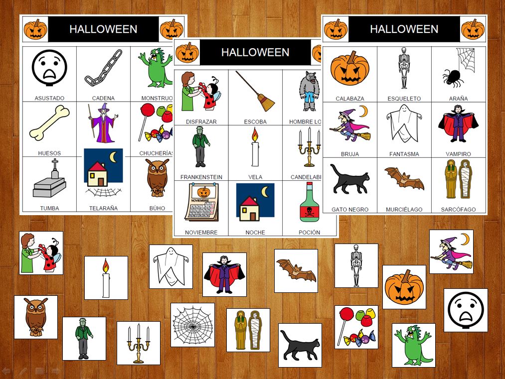 Bingo pour apprendre le vocabulaire d'Halloween