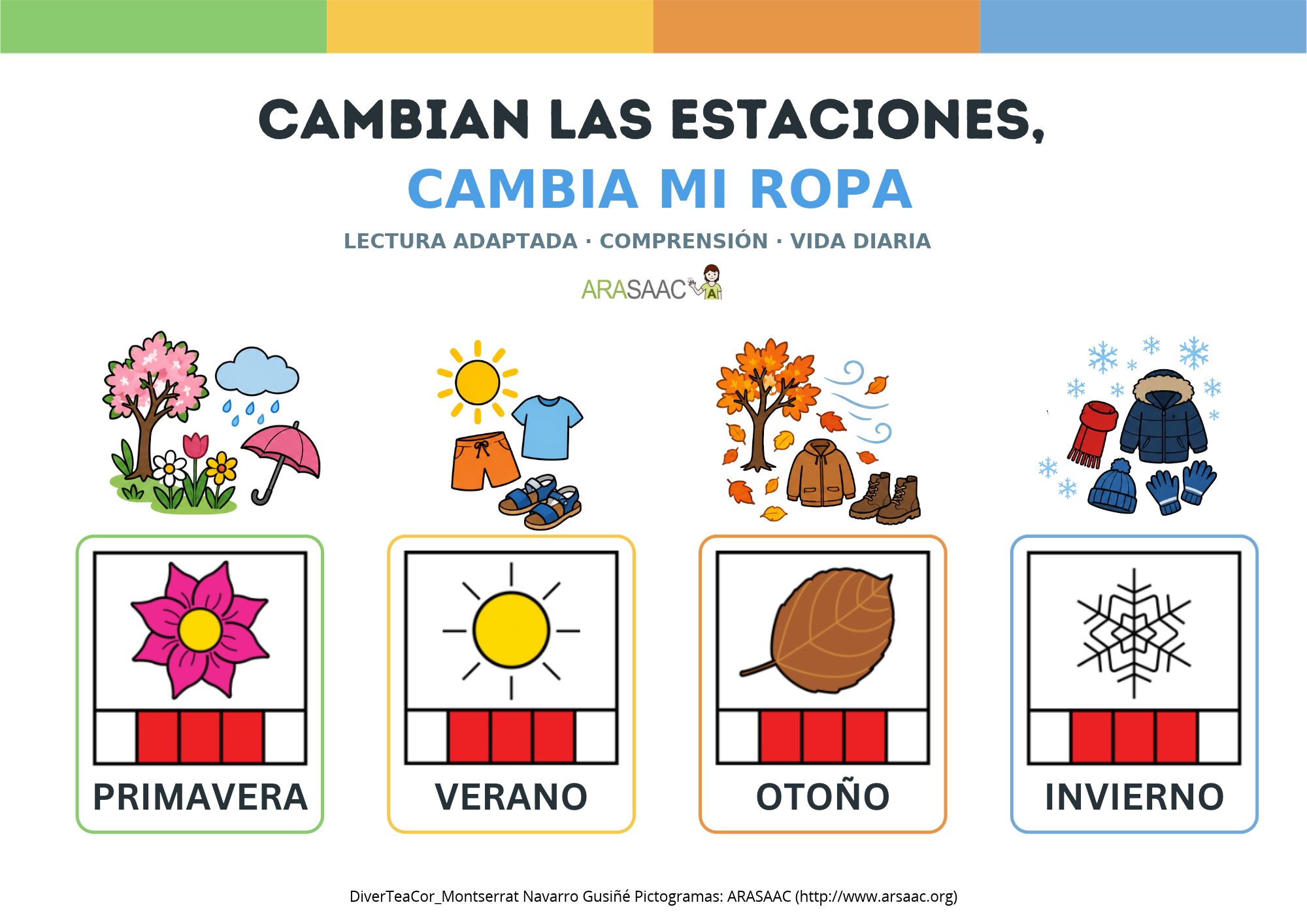 Cuaderno: Cambian las estaciones del año.