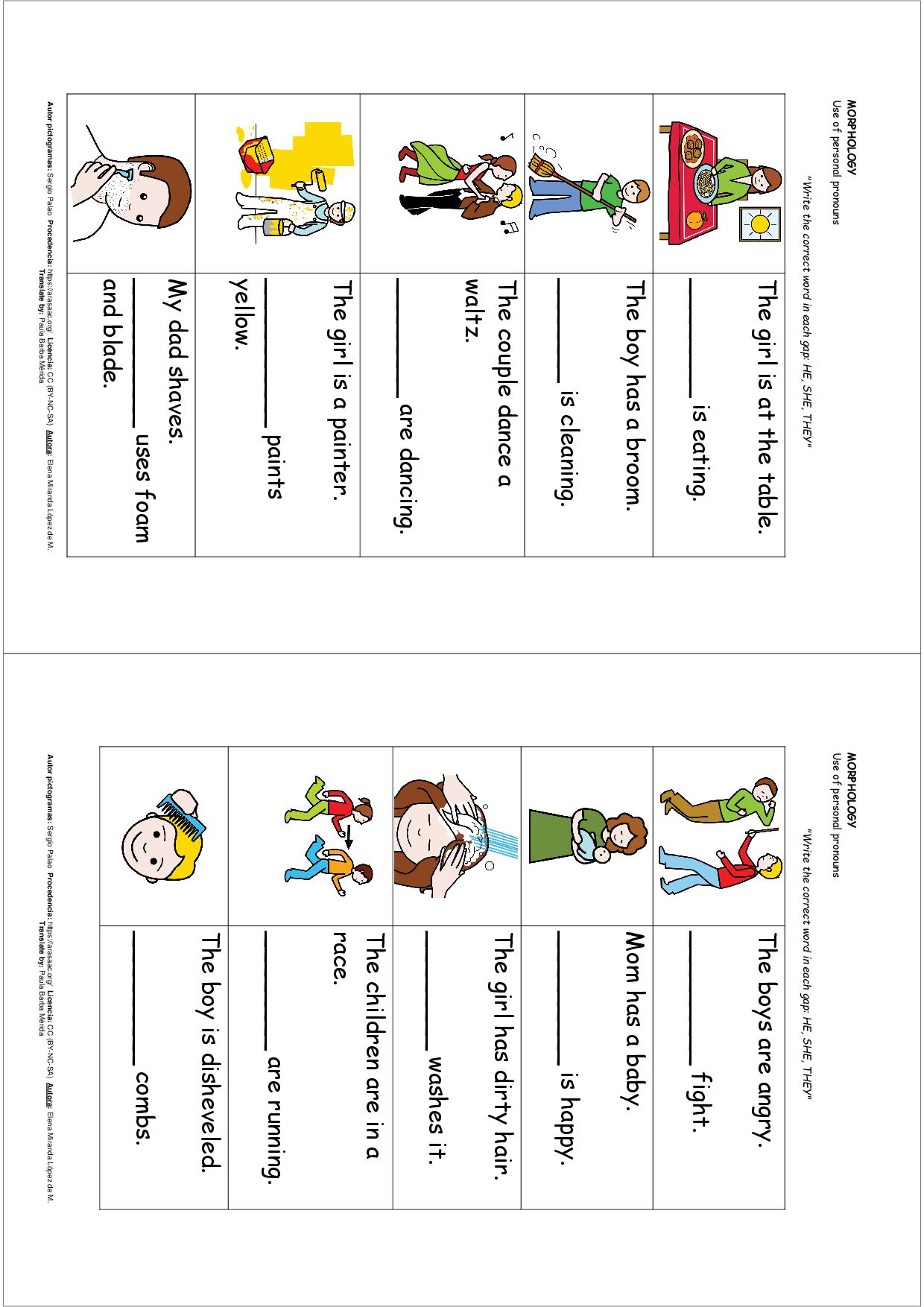 Aprendemos a utilizar los pronombres personales como sujetos